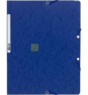 CHEMISE CARTE LUSTREE A ELASTIQUES SANS RABATS 240x320mm - BLEUE