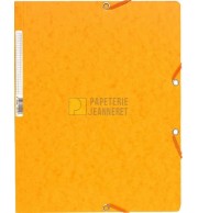 CHEMISE CARTE LUSTREE A ELASTIQUES SANS RABATS 240x320mm - JAUNE