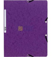 CHEMISE CARTE LUSTREE A ELASTIQUES SANS RABATS 240x320mm - VIOLINE