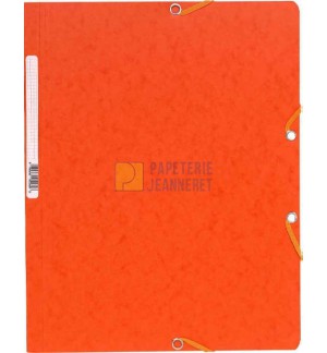 CHEMISE CARTE LUSTREE A ELASTIQUES SANS RABATS 240x320mm - ORANGE