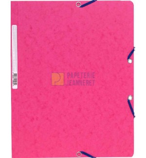 CHEMISE CARTE LUSTREE A ELASTIQUES SANS RABATS 240x320mm - FUCHSIA