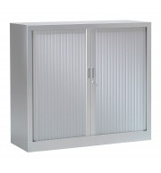 Armoire basse à rideaux H.100 x L.100 x P.43cm 