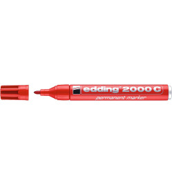 MARQUEUR PERMANENT EDDING 2000C POINTE OGIVE - ROUGE