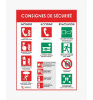 PANNEAU AFFICHAGE CONSIGNES DE SECURITE