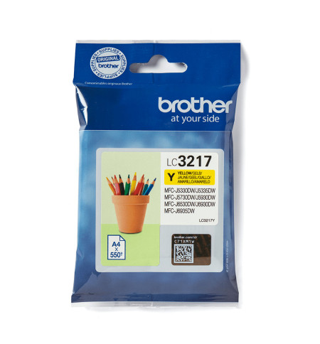 BROTHER CARTOUCHE JET D'ENCRE LC3217Y JAUNE / 261999