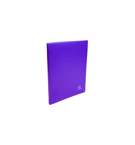 CLASSEUR POLYPRO 4 ANNEAUX TRANSLUCIDE VIOLET - DIAM.15mm