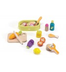 SET 25 PIECES EN BOIS ALIMENTS DIETETIQUES ET ACCESSOIRES - Vue 1