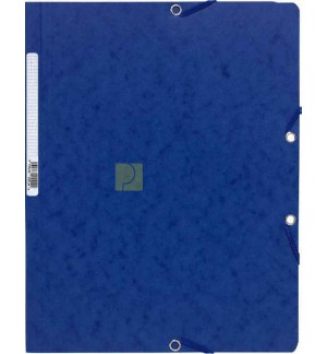 CHEMISE EN CARTE LUSTREE A ELASTIQUES 240x320mm 7/10° BLEUE