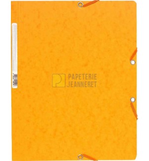 CHEMISE EN CARTE LUSTREE A ELASTIQUES 240x320mm 7/10° JAUNE