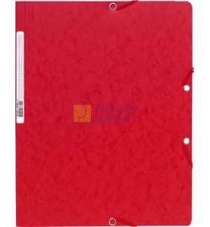 CHEMISE EN CARTE LUSTREE A ELASTIQUES 240x320mm 7/10° ROUGE