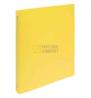 CLASSEUR POLYPRO 4 ANNEAUX JAUNE - DIAM.30mm