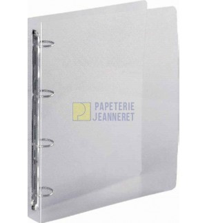 CLASSEUR POLYPRO 4 ANNEAUX TRANSPARENT - DIAM.30mm