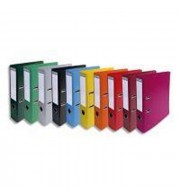CLASSEURS A LEVIER COULEURS ASSORTIES - DOS 50mm - LOT DE 10