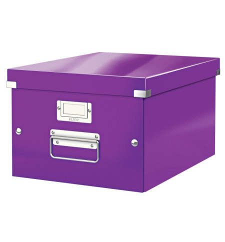 BOITE DE RANGEMENT CLICK'N STORE 265X188X335mm VIOLETTE