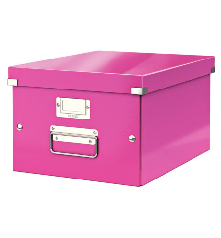 BOITE DE RANGEMENT CLICK'N STORE 265X188X335mm ROSE