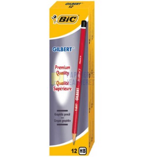 CRAYON GRAPHITE BIC GILBERT HB - BOITE DE 12