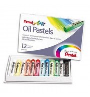 PASTELS A L'HUILE 8mm PENTEL ETUI DE 12