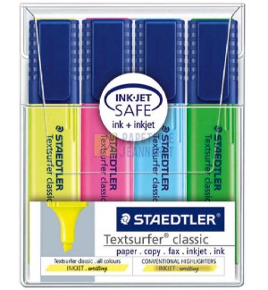 SURLIGNEURS STAEDTLER TOPSTAR 364 - POCHETTE DE 4 ASSORTIS