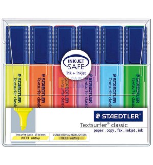 SURLIGNEURS STAEDTLER TOPSTAR 364 - POCHETTE DE 6 ASSORTIS