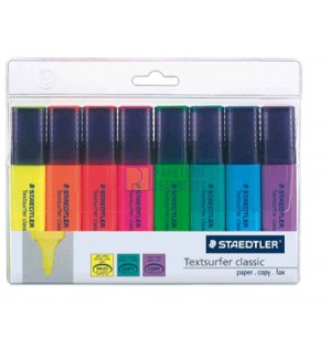 SURLIGNEURS STAEDTLER TOPSTAR 364 - POCHETTE DE 8 ASSORTIS