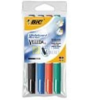 FEUTRES EFFACABLES A SEC BIC JUNIOR 1741 - POCH DE 4 ASSORTIS