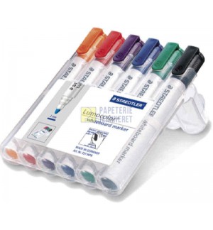 MARQUEURS EFFACABLES A SEC STAEDTLER 351 POINTE OGIVE - 6 ASSORTIS