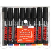 POCHETTE 8 MARQUEURS ASSORTIS POINTE OGIVE PROCKEY