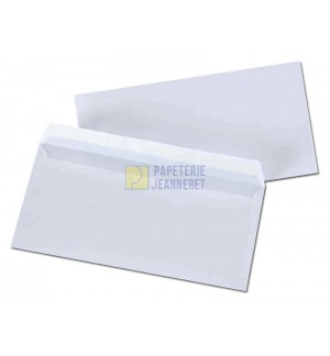 500 ENVELOPPES BLANCHES 110X220mm 80G AUTOCOLLANTES