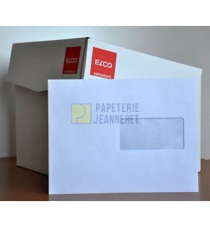 50 ENVELOPPES 162X229mm BLANCHES A FENETRE