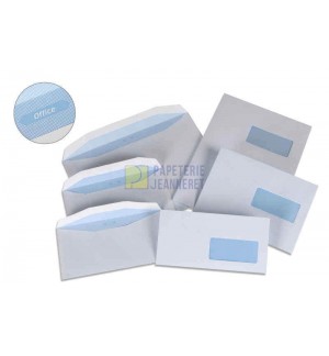 500 ENVELOPPES MECANISABLES 162X229mm 80G FENETRE GOMMEES - 12964