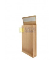 250 POCHETTES KRAFT ARME A SOUFFLET 280X375X50mm 120G