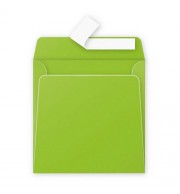 ENVELOPPE 165X165mm VERT MENTHE AUTO ADHESIVE 120G - PAQUET DE 50
