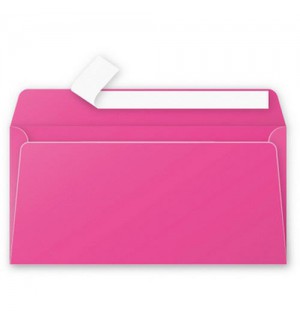 ENVELOPPE 110X220mm ROSE FUCHSIA AUTO ADHESIVE 120G - PAQUET DE 50