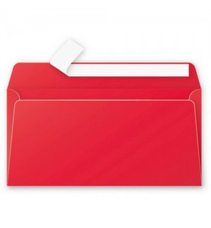 ENVELOPPE 110X220mm ROUGE GROSEILLE AUTO ADHESIVE 120G - PAQUET DE 50