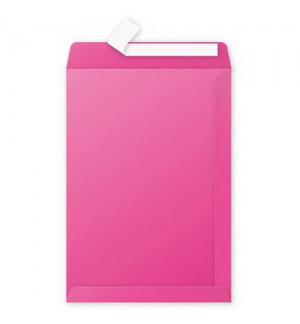 POCHETTE 229X324mm ROSE FUCHSIA AUTO ADHESIVE 120G - PAQUET DE 50