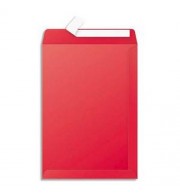 POCHETTE 229X324mm ROUGE GROSEILLE AUTO ADHESIVE 120G - PAQUET DE 50