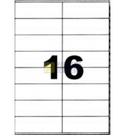 ETIQUETTES LASER BLANCHES 105X35mm - BOITE DE 1600 - 1013