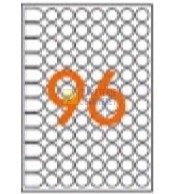 ETIQUETTES AUTOCOLLANTES DIAM 15mm VERTES - PAQUET DE 960