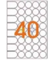 ETIQUETTES AUTOCOLLANTES DIAM 24mm VERTES - PAQUET DE 400