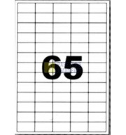 ETIQUETTES LASER BLANCHES 38X21.2mm - BOITE 6500 