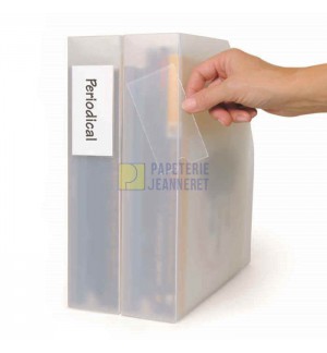 PORTE ETIQUETTES ADHESIF 55X102mm - SACHET DE 6