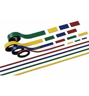 BANDES MAGNETIQUES FLEXIBLES L 100CM/ l 0.5CM VERTES - PAQUET DE 2