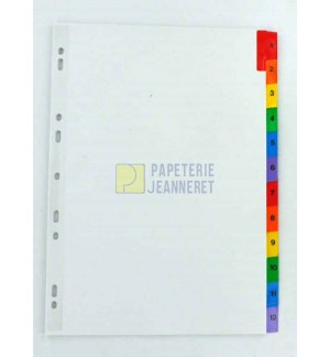 INTERCALAIRES MYLAR A4 1 A 12