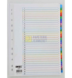 INTERCALAIRES MYLAR A4 1 A 31