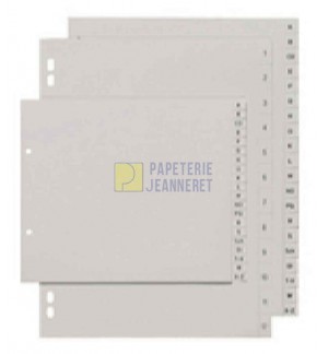 INTERCALAIRES A4 POLYPRO 12 NUMEROTES - JEU DE 12