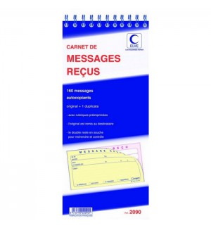 BLOC MESSAGES ELVE 160 DUPLI