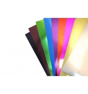 CARTON MIROIR ALUMINIUM 50X35cm 230grs LOT 10 flles COUL ASS.