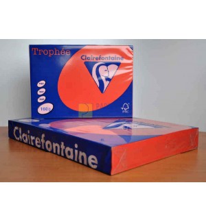 RAMETTE 250F REPRO CLAIREFONTAINE 160G A4 ROUGE CORAIL