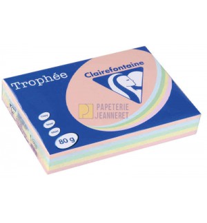 RAMETTE 5X100F REPRO 80G A4 COULEURS ASSORTIES PASTEL