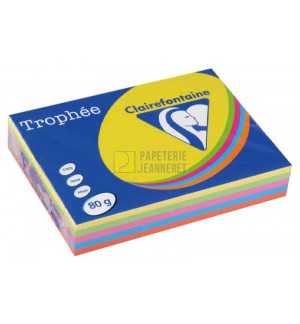 RAMETTE 5X100F REPRO 80G A4 COULEURS ASSORTIES VIVES